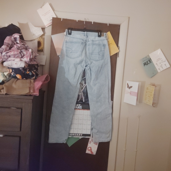 AMERICAN EAGLE 90's Straight Jeans - Light Wash Size 4 - Picture 7 of 14
